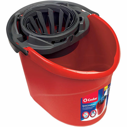 O-Cedar QuickWring 2.5 Gal Bucket, Red colour, 1 pack