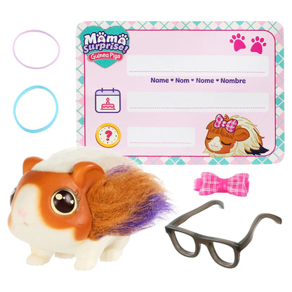 Little Live Pets Mama Surprise Interactive Guinea Pig with 20+ Sounds & Reactions – Soft, Engaging Toy for Ages 4+