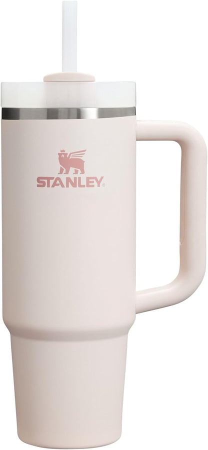 Stanley Quencher H2.0 FlowState Insulated Tumbler with Lid & Straw, 30oz - Rose Quartz