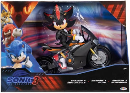 Sonic 3 Shadow Action Figure with Motorcycle - 5-inch Articulated Collectible