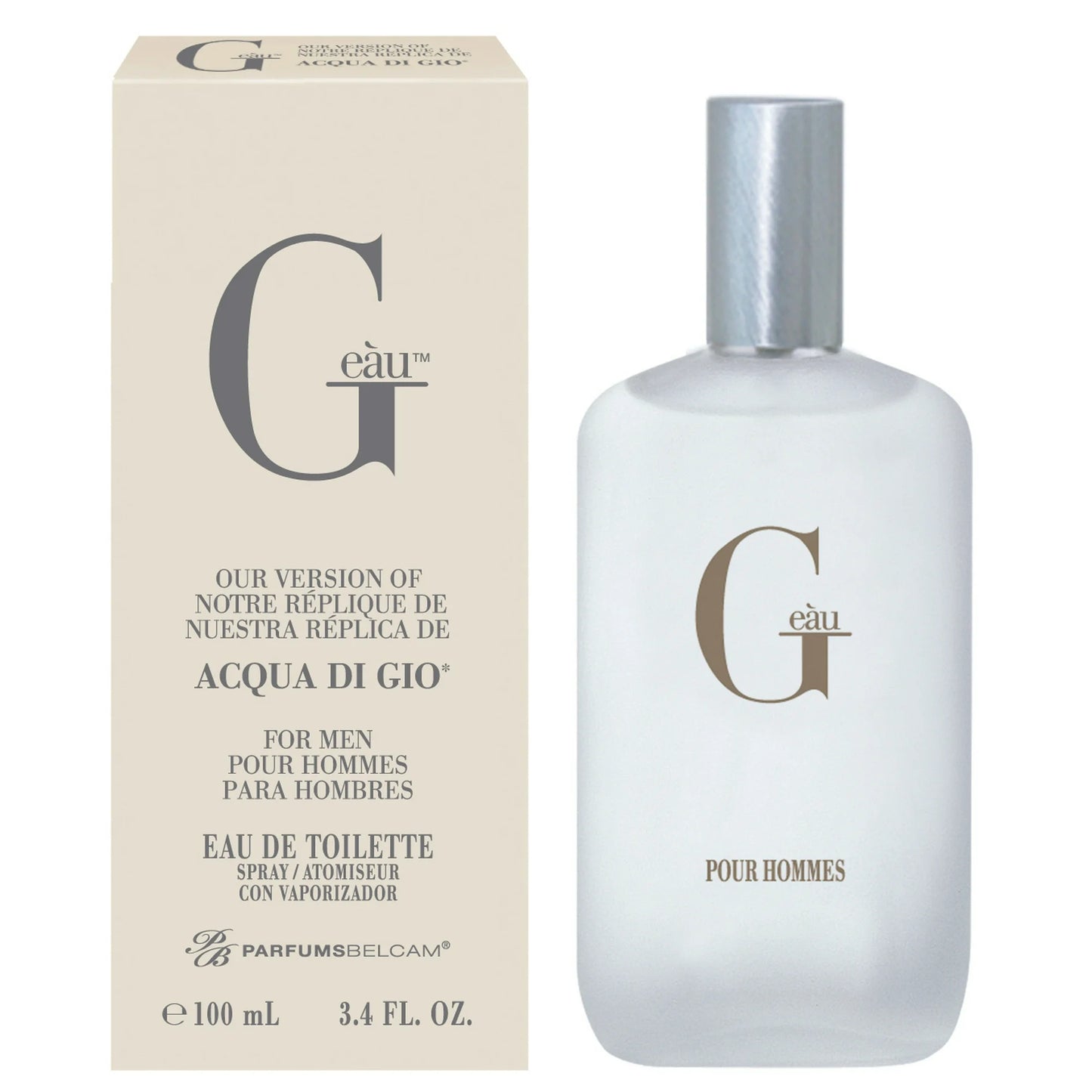 G eàu Eau de Toilette Spray for Men, 3.4 oz – PB ParfumsBelcam's Version of Acqua di Gio*