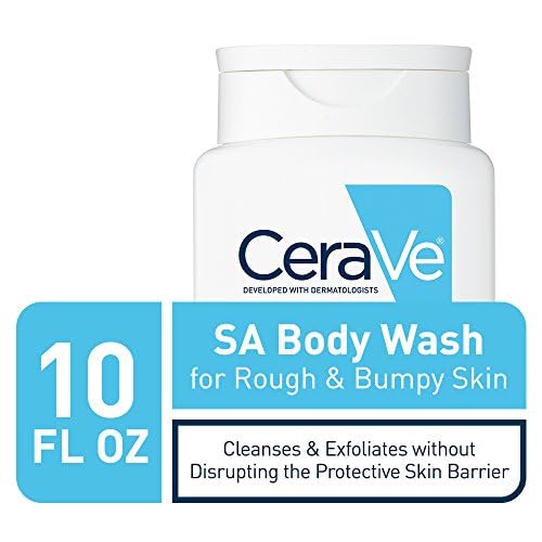 CeraVe Salicylic Acid Body Wash, Fragrance-Free Exfoliating Body Wash for Rough & Bumpy Skin, Allergy Tested, 10 Ounce