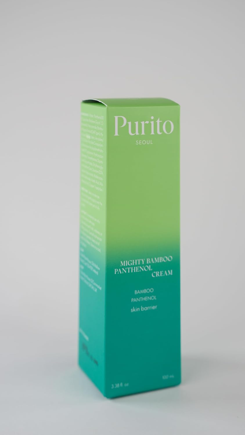 PURITO Mighty Bamboo Panthenol Cream | 3.38 fl.oz / 100ml | Skin Barrier Repair & Glow Cream | Daily Face Moisturizer for All Skin Types