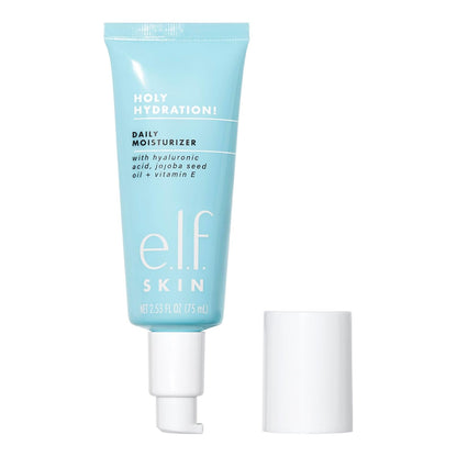 e.l.f. SKIN Holy Hydration! Daily Hydration Moisturizer, Ultra-Hydrating Formula with Aloe, Jojoba Oil & Shea Butter, 2.53 Fl Oz | Vegan & Cruelty-Free Face Cream