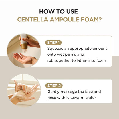 SKIN1004 Madagascar Centella Ampoule Foam – 4.22 fl.oz (125ml) | Low pH Foam Cleanser with Natural Soda Powder & EWG Green Grade for Sensitive Skin