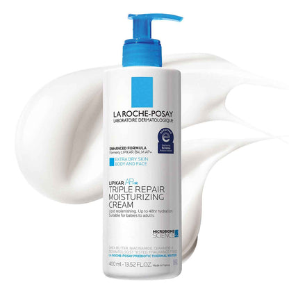 La Roche-Posay Lipikar AP+ Triple Repair Moisturizing Cream | Shea Butter & Niacinamide Face & Body Lotion for Dry, Sensitive Skin