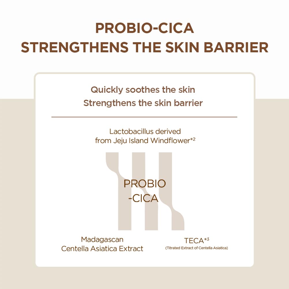 SKIN1004 Madagascar Centella Probio-Cica Intensive Ampoule – 50ml | Calming, Hydrating, and Skin Barrier Strengthening Serum