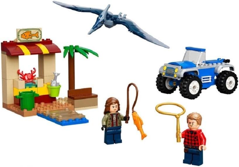 LEGO Jurassic World Pteranodon Chase 76943 – Dinosaur Toy Set with 2 Minifigures and Buggy Car, Perfect Gift for Kids Aged 4+, Ideal for Dinosaur Fans