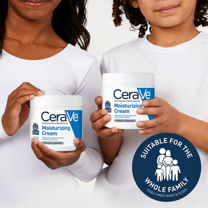 CeraVe Moisturizing Cream with Hyaluronic Acid & Ceramides, 19oz – Hydrating Body & Face Cream for Dry Skin