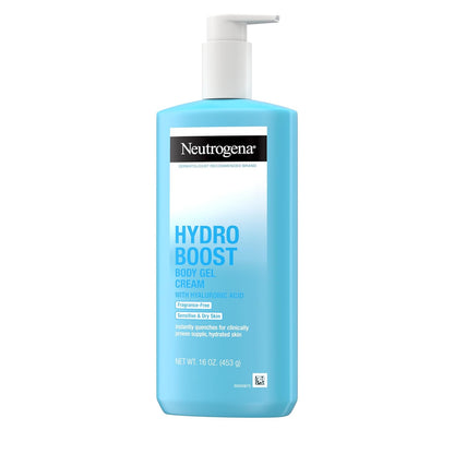 Neutrogena Hydro Boost Body Gel Cream, 16 oz | Hydrating Body Lotion with Hyaluronic Acid for Dry Skin, Fragrance-Free Moisturizer