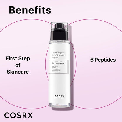 COSRX 6X Peptide Collagen Booster Toner Serum – Niacinamide & Hyaluronic Acid Facial Essence for Skin Renewal, Hydrating & Paraben-Free, Korean Skin Care, 5.07 fl oz (150mL)