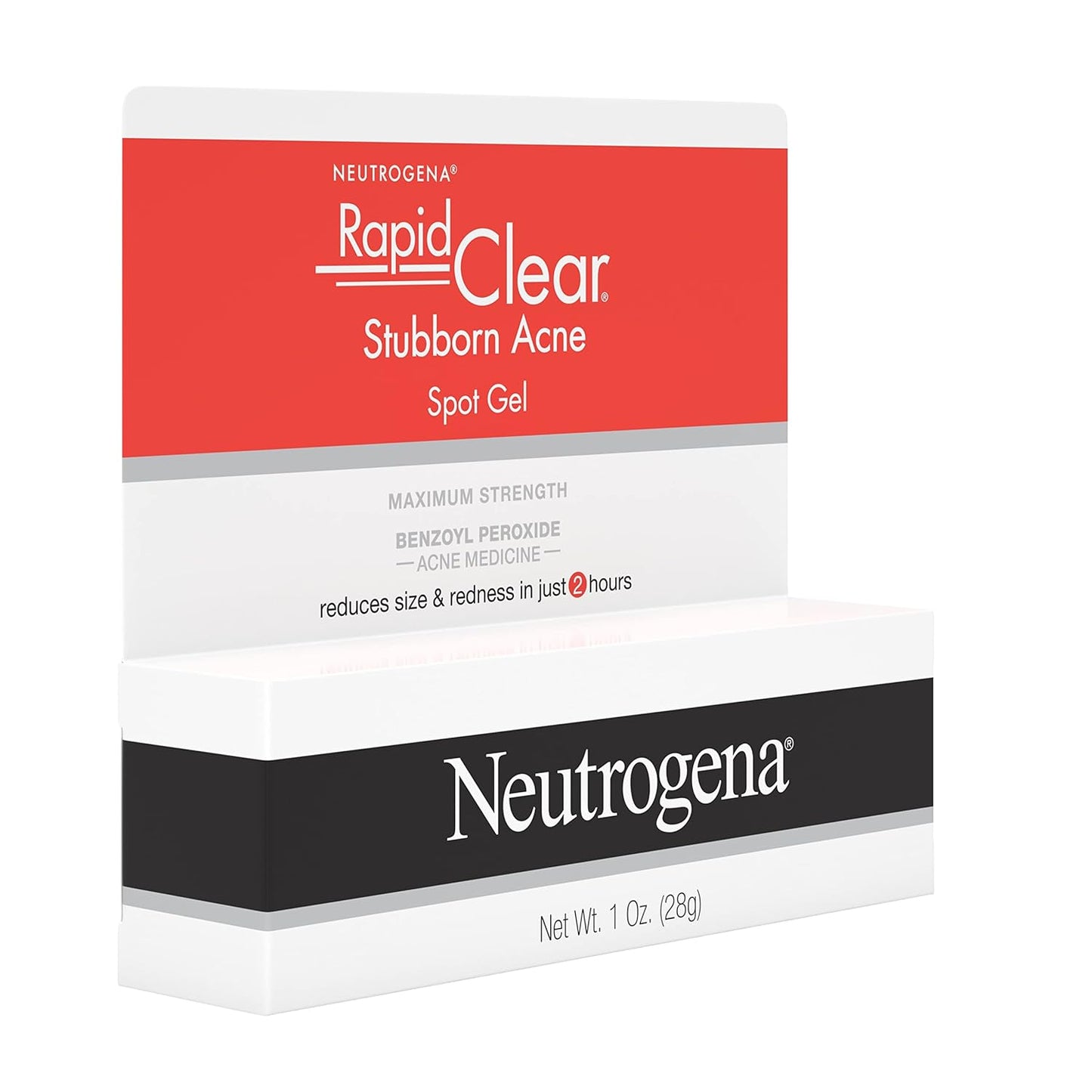 Neutrogena Rapid Clear Stubborn Acne Spot Treatment Gel | Maximum Strength 10% Benzoyl Peroxide for Acne-Prone Skin | Pimple Cream, 1 oz