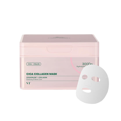 VT Cosmetics CICA Collagen Mask – Soothing & Firming Sheet Mask with Collagen for Skin Repair and Hydration