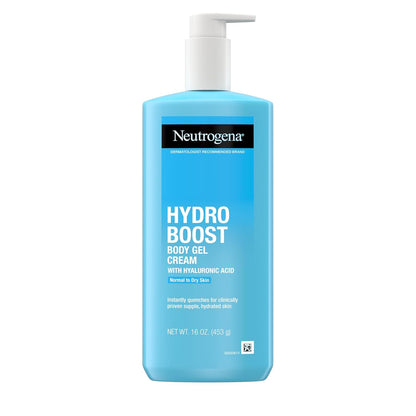 Neutrogena Hydro Boost Body Gel Cream, 16 oz – Hydrating Body Lotion with Hyaluronic Acid for Normal to Dry Skin, Lightweight & Fragrance-Free