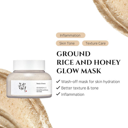 Beauty of Joseon Ground Rice and Honey Glow Mask | Pore & Sebum Care for Dry, Sensitive Skin, Korean Skincare, 150ml (5.07 fl.oz)