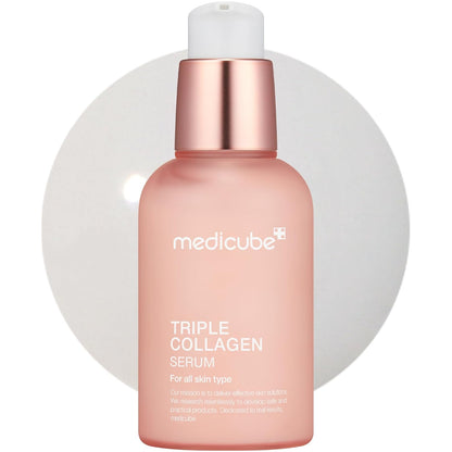 Medicube Triple Collagen Serum, 1.85 fl. oz – Lightweight Serum with Triple Collagen Complex, Niacinamide & Hyaluronic Acid for Nourishing Dull Skin – Korean Skincare