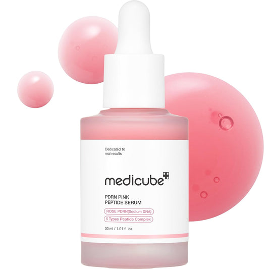 Medicube PDRN Pink Peptide Serum, 1.01 fl. oz. – Hydrating & Firming Serum with Peptide & Niacinamide for Pink Glow, Uneven Skin Tone, and Moisture Boost