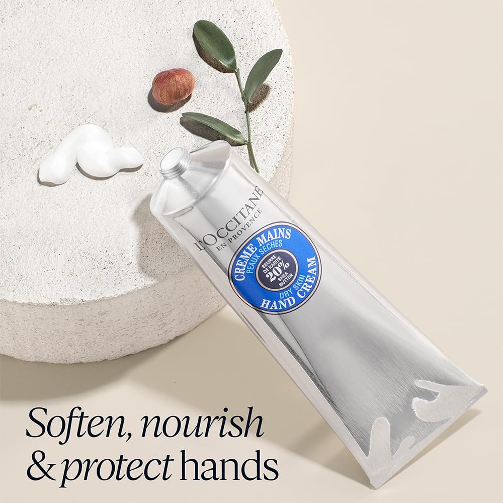 L’OCCITANE Shea Butter Hand Cream: Nourishing Hand Cream for Very Dry Skin with 20% Organic Shea Butter – Vegan