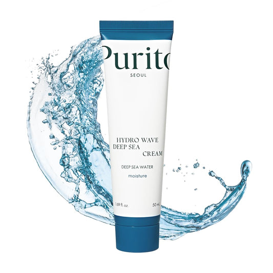 PURITO Deep Sea Cream | Hydrating & Lightweight Daily Face Moisturizer | 50ml / 1.69 fl.oz | Vegan & Cruelty-Free | Suitable for All Skin Types | Korean Skin Care