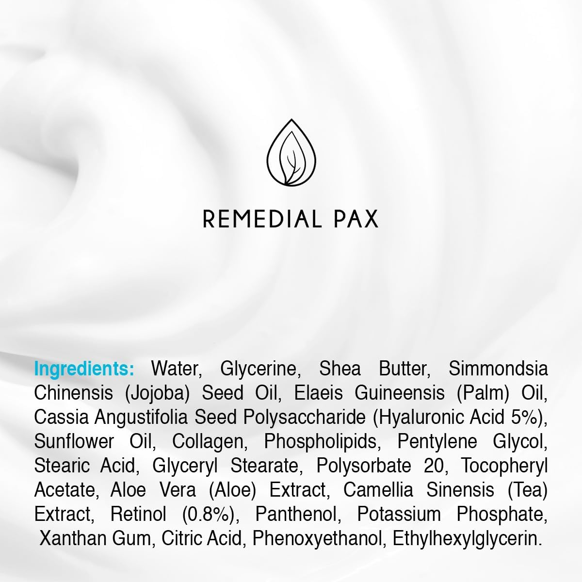 REMEDIAL PAX Retinol Face Moisturizer & Neck Firming Cream, Anti-Aging Collagen Day & Night Cream with Hyaluronic Acid for Men & Women, 1.85 Fl Oz