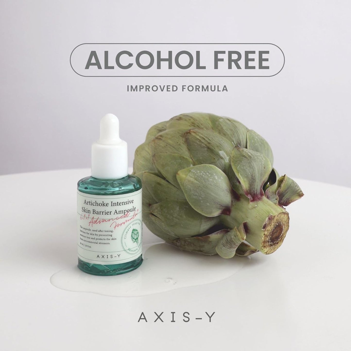 AXIS-Y Artichoke Intensive Skin Barrier Ampoule, 1.01 fl. oz. (30ml) – Soothing & Rejuvenating Serum with Centella Asiatica, Licorice & Aloe for Irritated Skin – Vegan & Cruelty-Free Korean Skincare