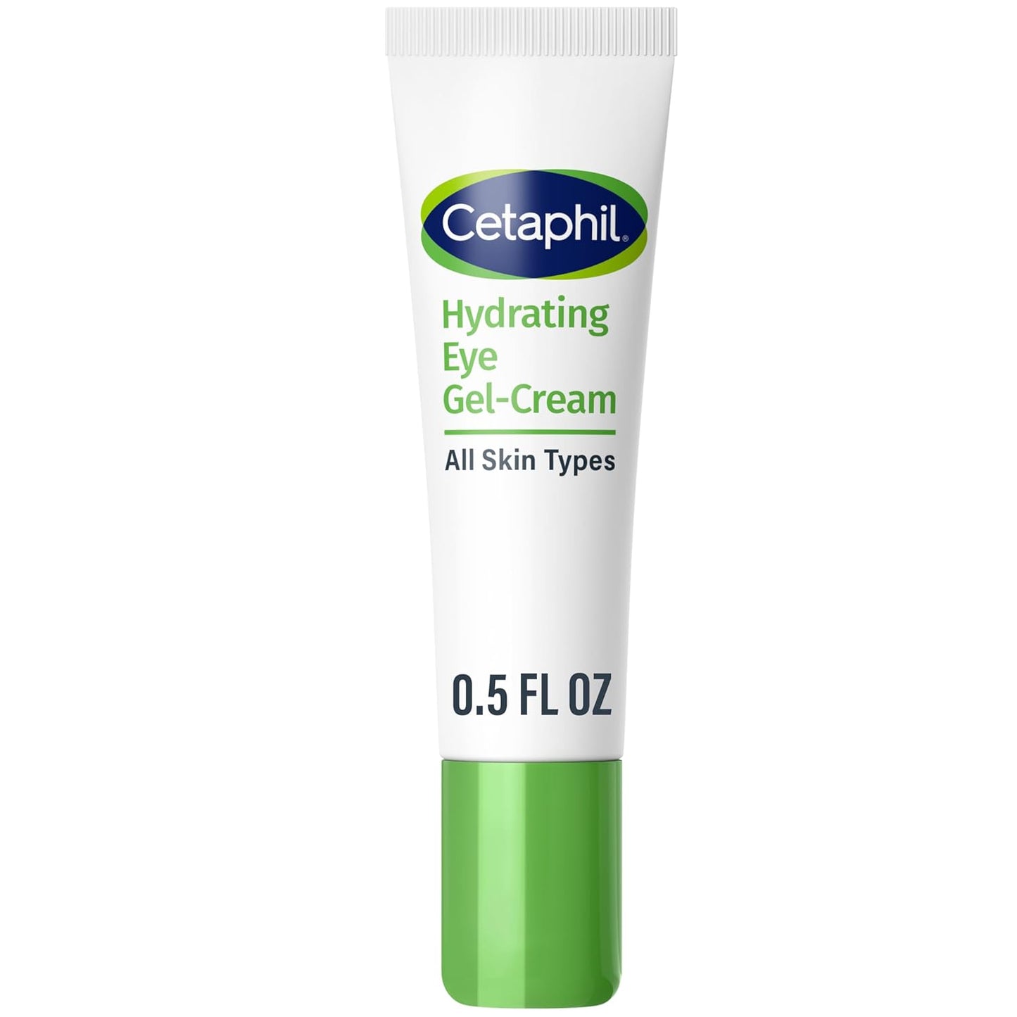 Cetaphil Hydrating Eye Gel-Cream with Hyaluronic Acid, 0.5 Fl oz | Brightens and Smooths Under Eyes, 24-Hour Hydration for All Skin Types