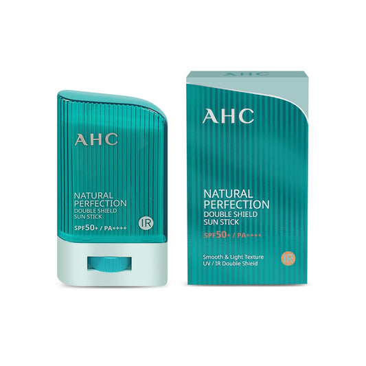 AHC Natural Perfection Double Shield Sun Stick, 22g – SPF50+ PA++++ Broad-Spectrum UV Protection in a Portable, Easy-to-Apply Stick