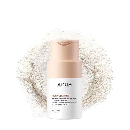 ANUA Rice Enzyme Brightening Cleansing Powder – Gentle Rice Mask & Face Wash for Radiant Skin, Ceramide-Infused, Fragrance-Free, 40g / 1.41 fl. oz.