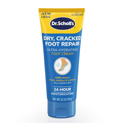 Dr. Scholl's Foot Cream Moisturizer: Ultra-Hydrating Lotion for Dry, Cracked Feet – 25% Urea Skin Repair, 3.5 oz