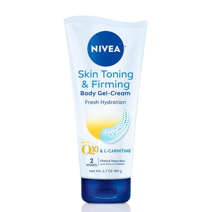 NIVEA Skin Firming and Toning Body Gel Cream with Q10, 6.7 oz | Firming and Moisturizing Body Cream