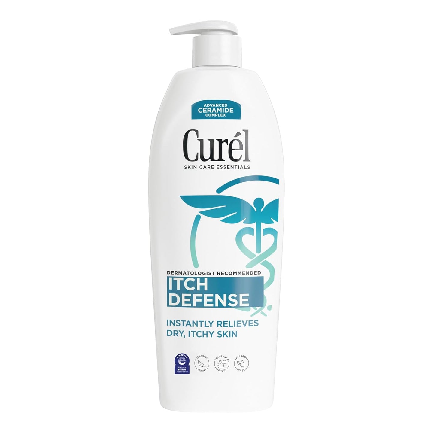 Curel Itch Defense Calming Body Lotion, 20 Oz | Moisturizer for Dry, Itchy Skin with Ceramide Complex, Pro-Vitamin B5 & Shea Butter