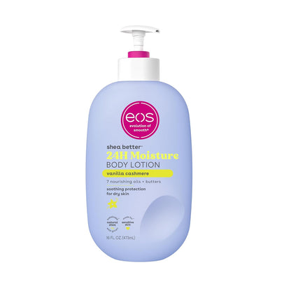 eos Shea Better Body Lotion, 16 fl oz | Vanilla Cashmere – 24-Hour Moisture, Lightweight & Non-Greasy Skin Care, Enriched with Natural Shea Butter.