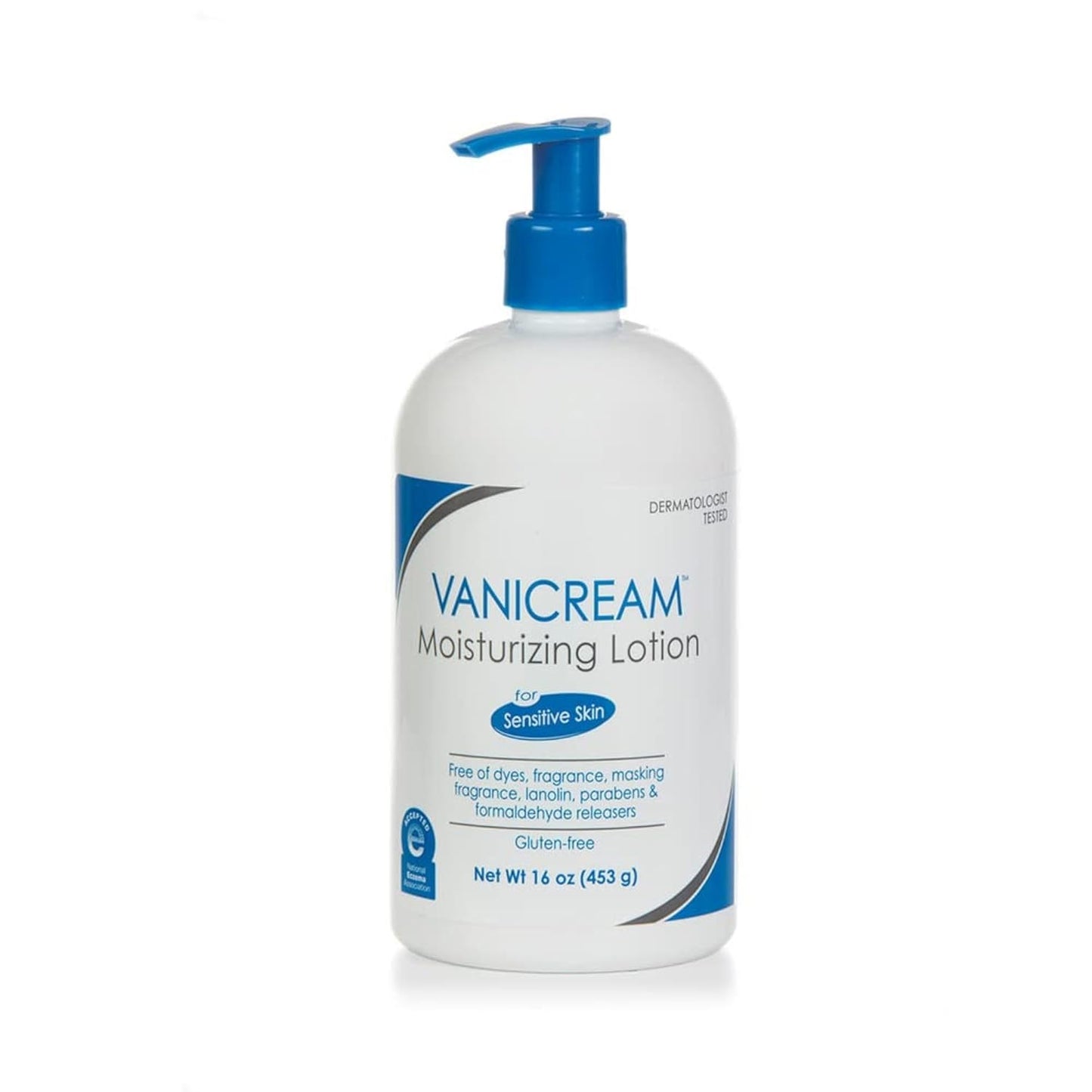 Vanicream Moisturizing Lotion for Sensitive Skin, 16 oz | Fragrance-Free, Gluten-Free, with Pump Dispenser