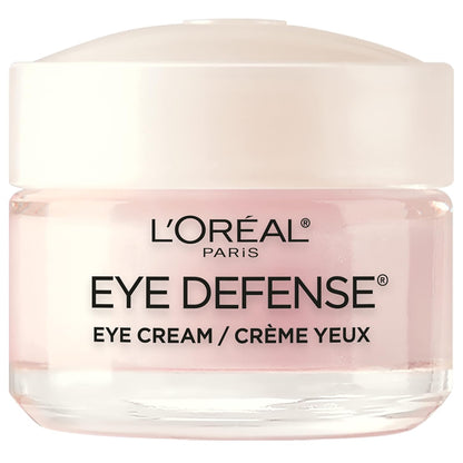 L'Oréal Paris Dermo-Expertise Eye Defense Cream with Caffeine & Hyaluronic Acid, 0.5 oz – Anti-Aging Eye Cream for Puffiness & Fine Lines