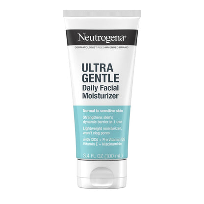 Neutrogena Daily Facial Moisturizer, 3.4 Fl. Oz | Fragrance-Free, Hydrating Moisturizer for Sensitive & Dry Skin with Vitamin B3, Pro-Vitamin B5 & Vitamin E