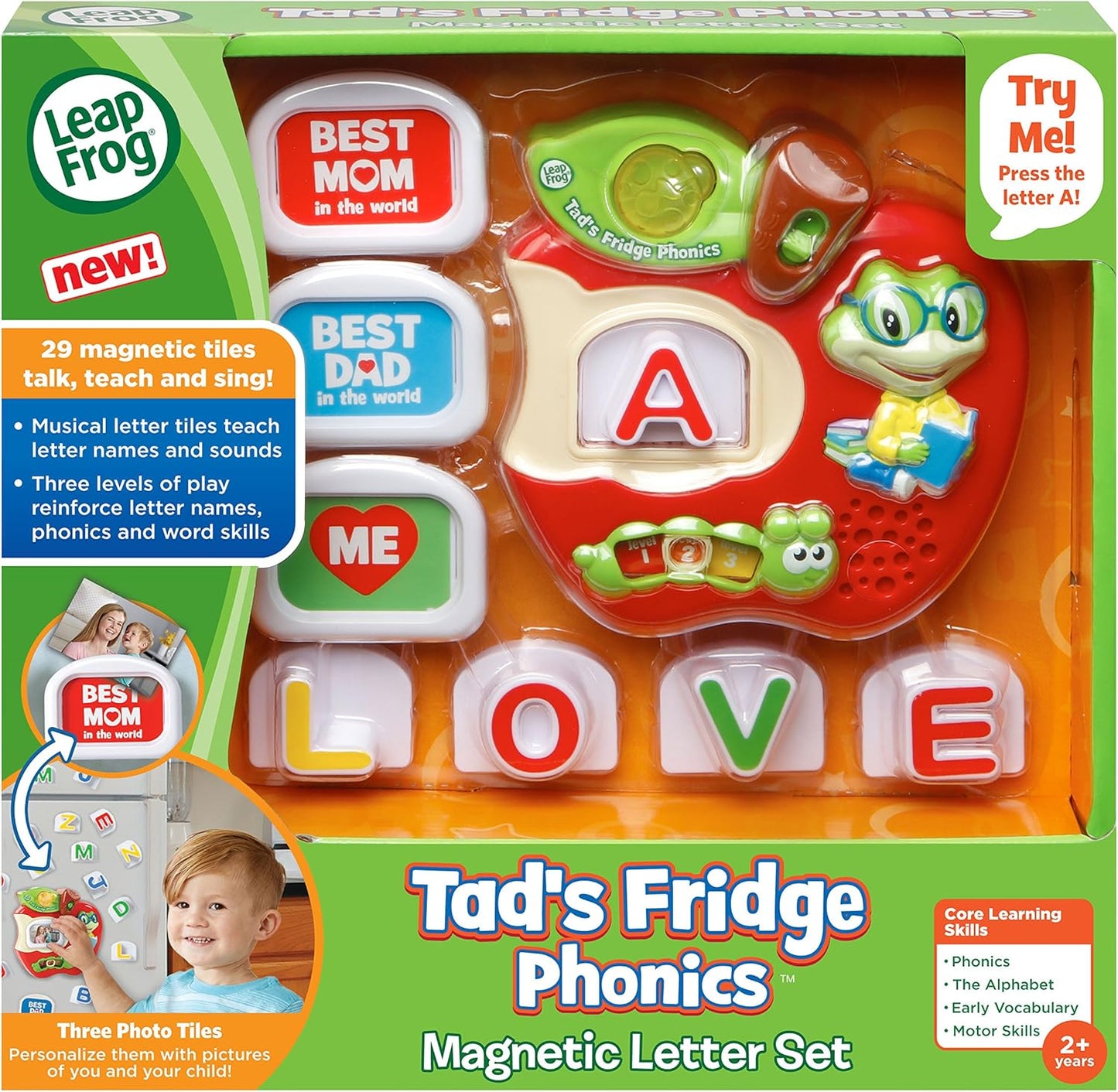 LeapFrog Tad's Fridge Phonics Magnetic Letter Set – Small Educational Toy