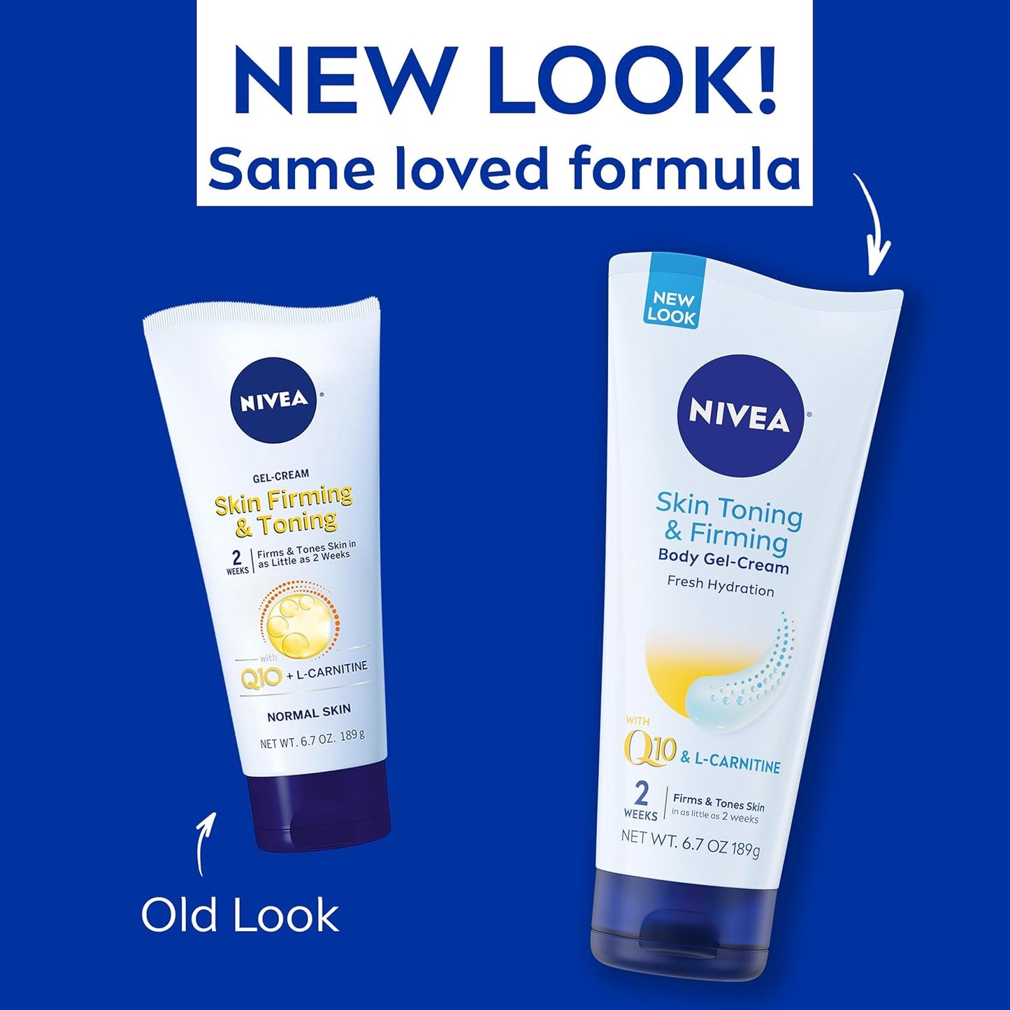 NIVEA Skin Firming and Toning Body Gel Cream with Q10, 6.7 oz | Firming and Moisturizing Body Cream