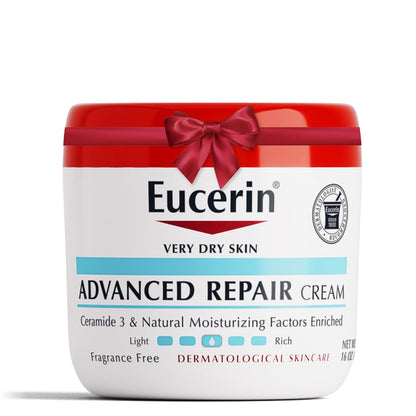 Eucerin Advanced Repair Body Cream, 16 Oz Jar | Fragrance-Free Daily Moisturizer for Very Dry Skin