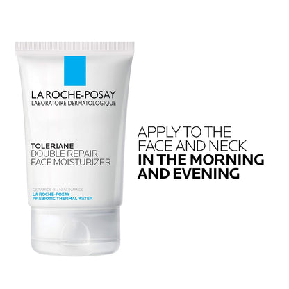 La Roche-Posay Toleriane Skin Care Set - Double Repair Face Moisturizer 100ml & Purifying Foaming Facial Cleanser 50ml | Oil-Free Moisturizer & Face Wash for Oily Skin, Niacinamide-Infused