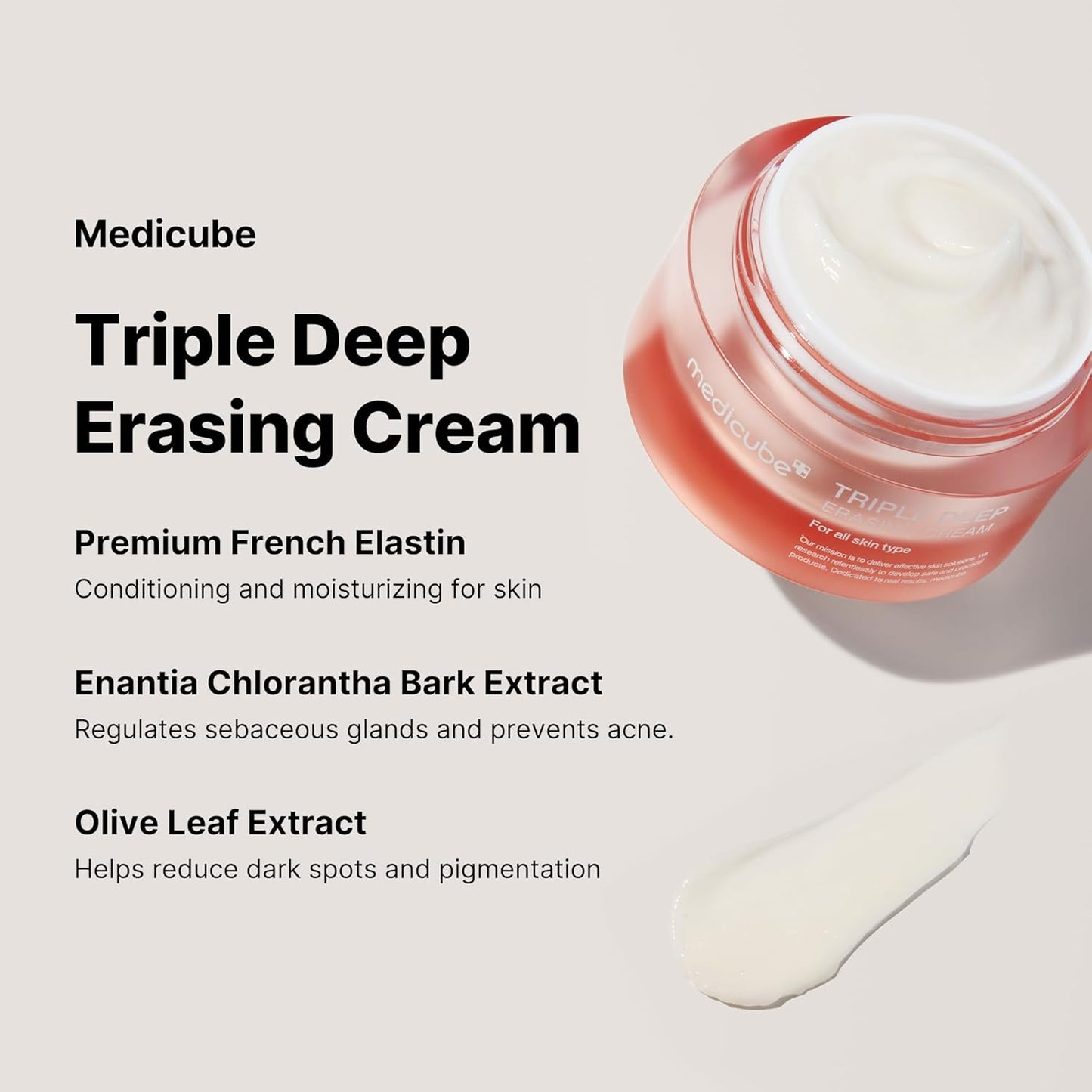 Medicube Triple Collagen Cream, 1.69 oz – Hydrating & Firming Moisturizer with Hyaluronic Acid, Premium Elastin, and Shea Butter for Smooth, Plump Skin