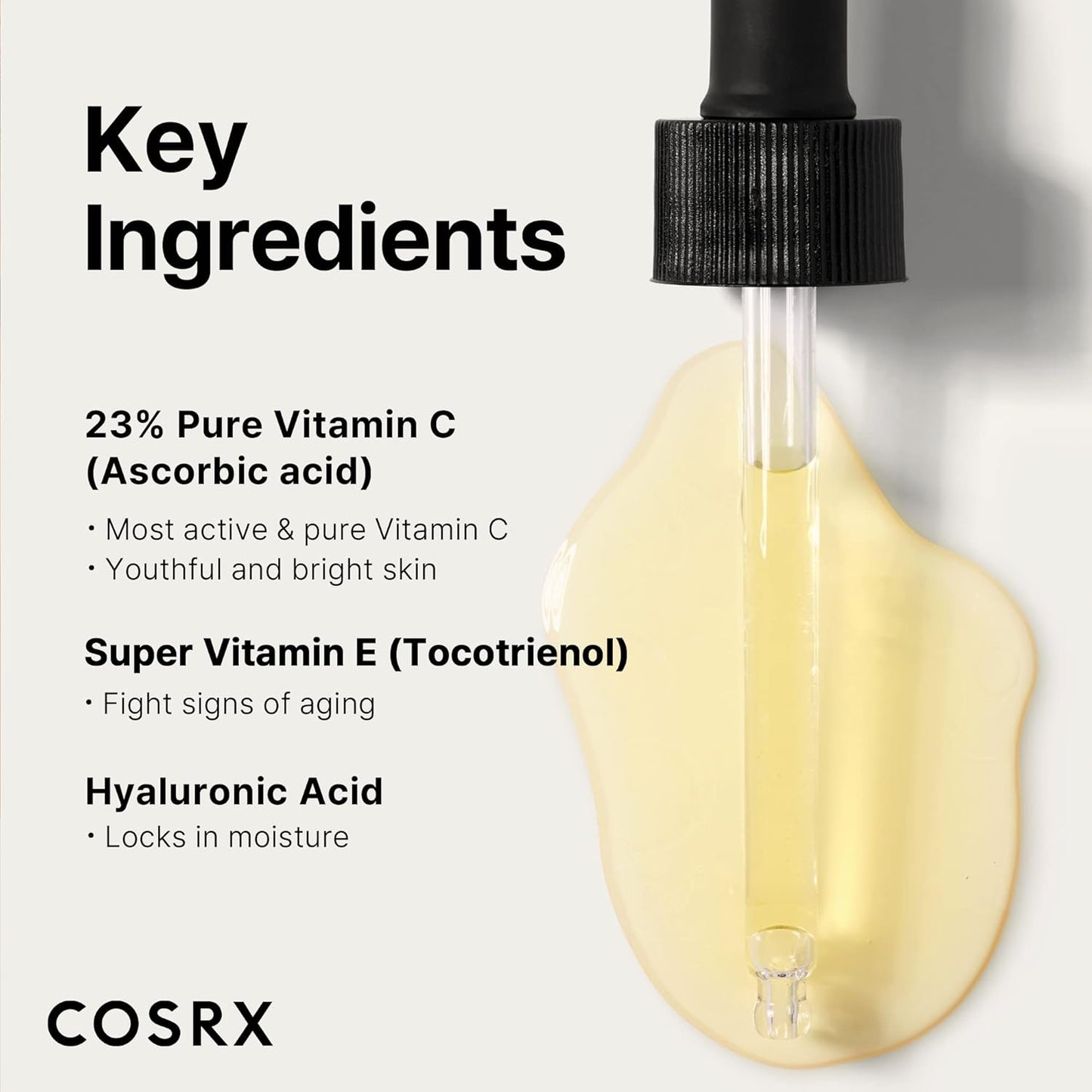 COSRX Pure Vitamin C 23% Serum with Vitamin E & Hyaluronic Acid – Brightening & Hydrating Facial Serum for Fine Lines, Uneven Skin Tone & Dull Skin, Korean Skin Care, 0.7 oz (20g)