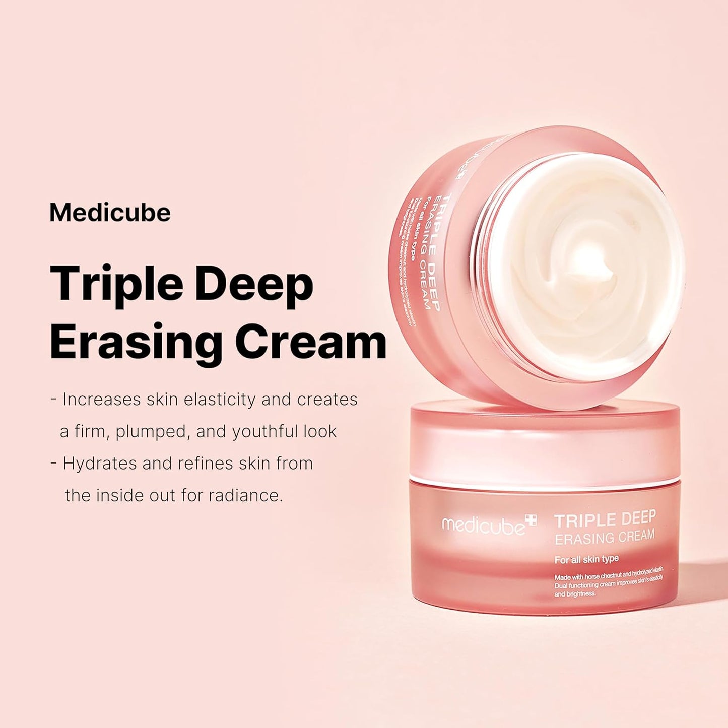 Medicube Triple Collagen Cream, 1.69 oz – Hydrating & Firming Moisturizer with Hyaluronic Acid, Premium Elastin, and Shea Butter for Smooth, Plump Skin