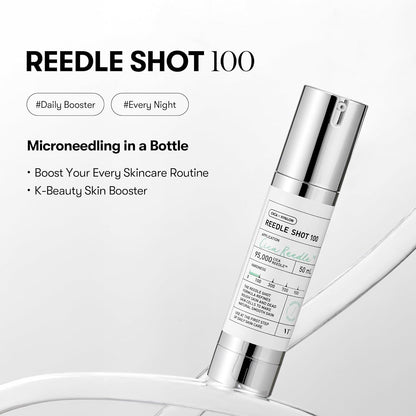 VT Cosmetics CICA Reedle Shot 100, 1.69 fl. oz. (50ml) – Daily Night Exosome Microneedling Serum with Centella Asiatica, Hyaluronic Acid & Propolis for Soft, Hydrated Skin