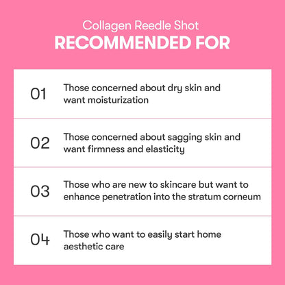 VT Cosmetics Collagen Reedle Shot 100, 1.69 fl. oz. (50ml) – Firming & Elasticity Serum with Centella Asiatica & Low Molecular Collagen for All Skin Types – Refreshing Texture & Rich Moisture