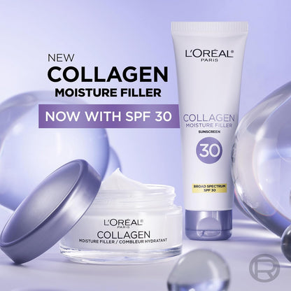 L’Oreal Paris Collagen Daily Face Moisturizer: Anti-Aging Cream to Reduce Wrinkles and Provide Intense Hydration, 1.7 oz