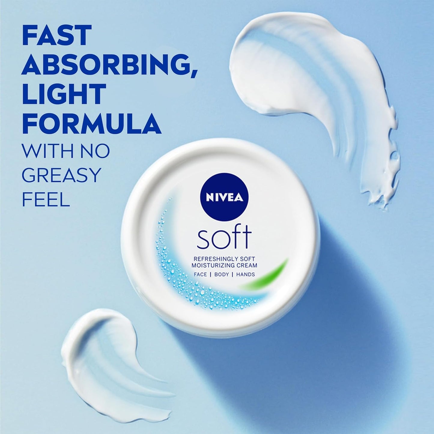 NIVEA Moisturizing Cream, 16 Oz Jar | Soft & Refreshingly Lightweight Body Moisturizer | Enriched with Jojoba Oil & Vitamin E | For Face, Body, and Hands