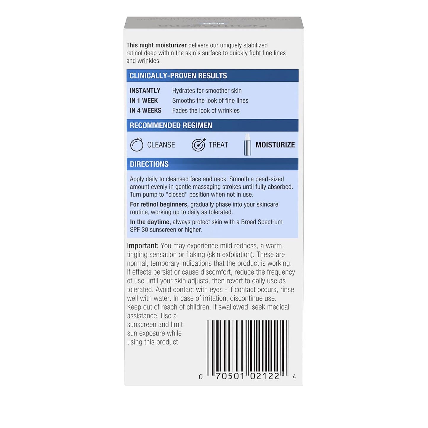 Neutrogena Rapid Wrinkle Repair Anti-Wrinkle Face Moisturizer with Retinol & Hyaluronic Acid, 1 fl. oz | Night Cream for Face & Neck, Reduces Fine Lines and Wrinkles