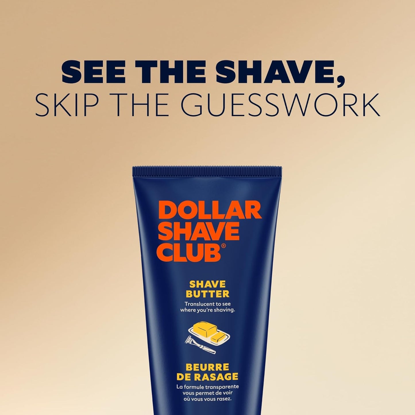 Dollar Shave Club Butter for Sensitive Skin, Translucent Shaving Cream & Gel Alternative, Gentle Glide Formula to Fight Razor Bumps & Ingrown Hairs (Pack of 2)