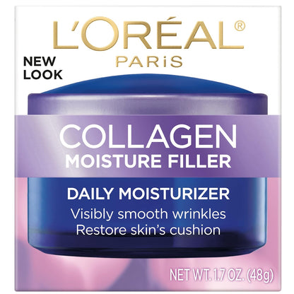 L’Oreal Paris Collagen Daily Face Moisturizer: Anti-Aging Cream to Reduce Wrinkles and Provide Intense Hydration, 1.7 oz