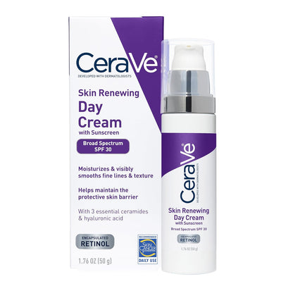 CeraVe Anti-Aging Face Cream SPF 30 | Retinol Anti-Wrinkle Cream with Hyaluronic Acid and Ceramides | 1.76 oz